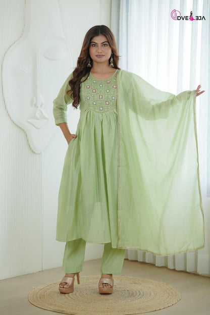 Anamika Series Dveeja Fashion Chanderi Readymade Anarkali Suits Exporter India
