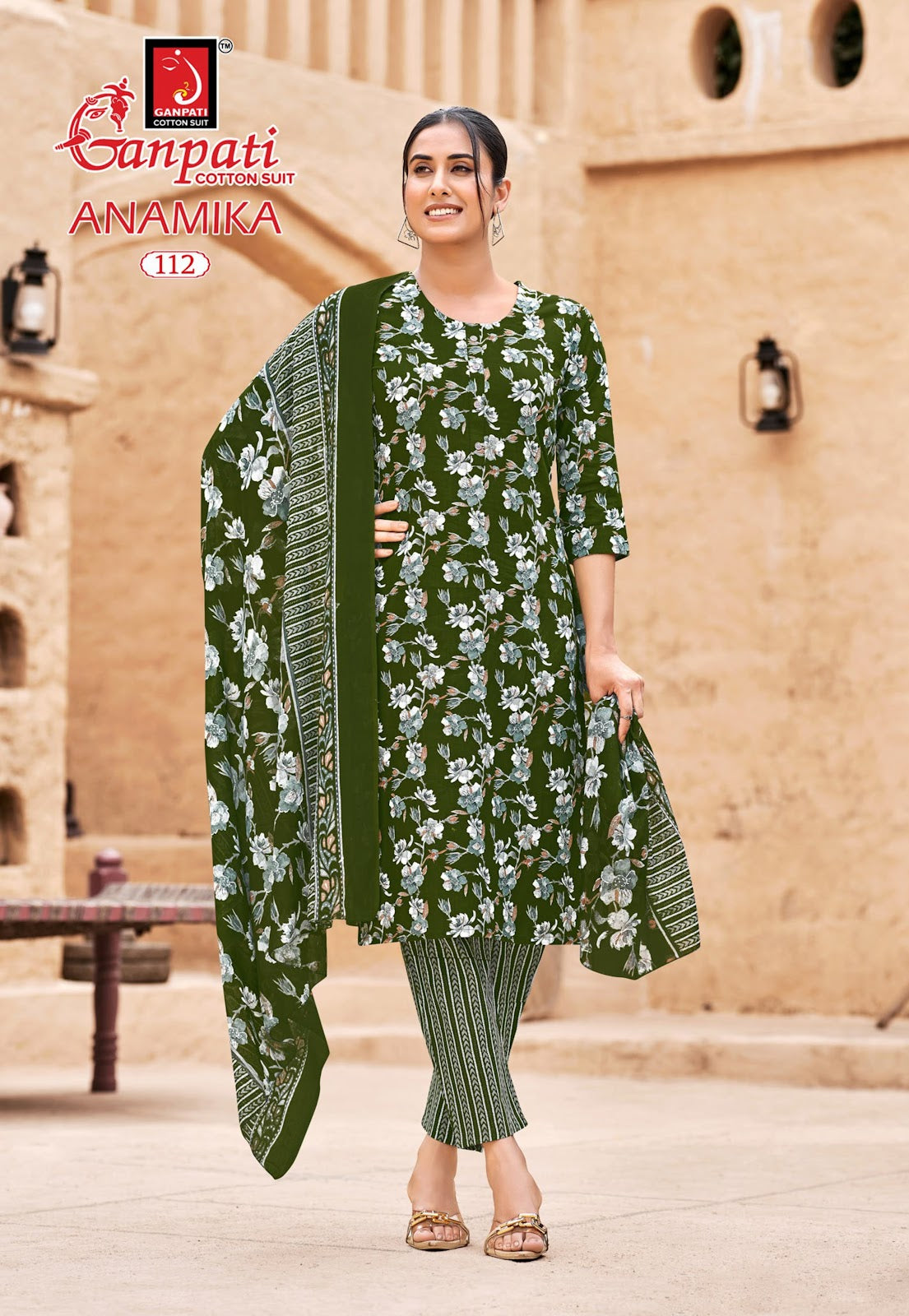 Anamika Vol 1 Ganpati Readymade Cotton Pant Suits Wholesaler India