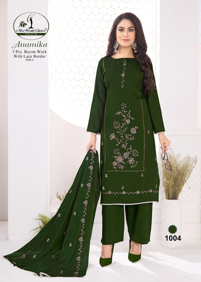 Anamika Vol 1 Miss World Choice Rayon Pant Style Suits Supplier Gujarat