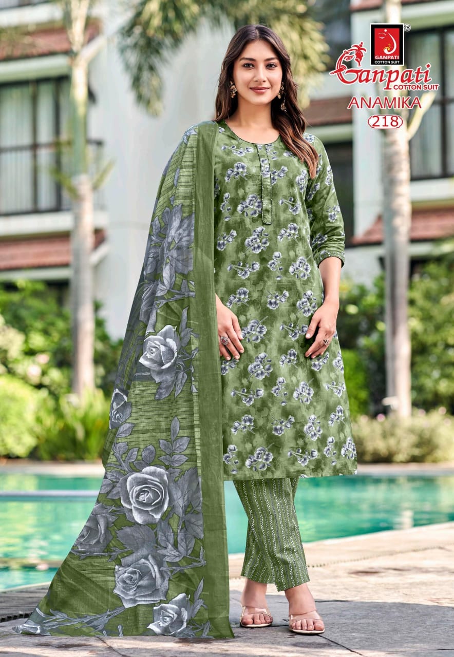 Anamika Vol 2 Ganpati Readymade Cotton Pant Suits Wholesaler Ahmedabad