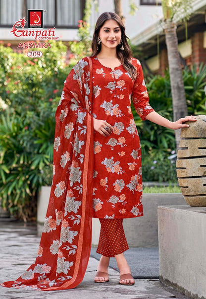 Anamika Vol 2 Ganpati Readymade Cotton Pant Suits Wholesaler Ahmedabad