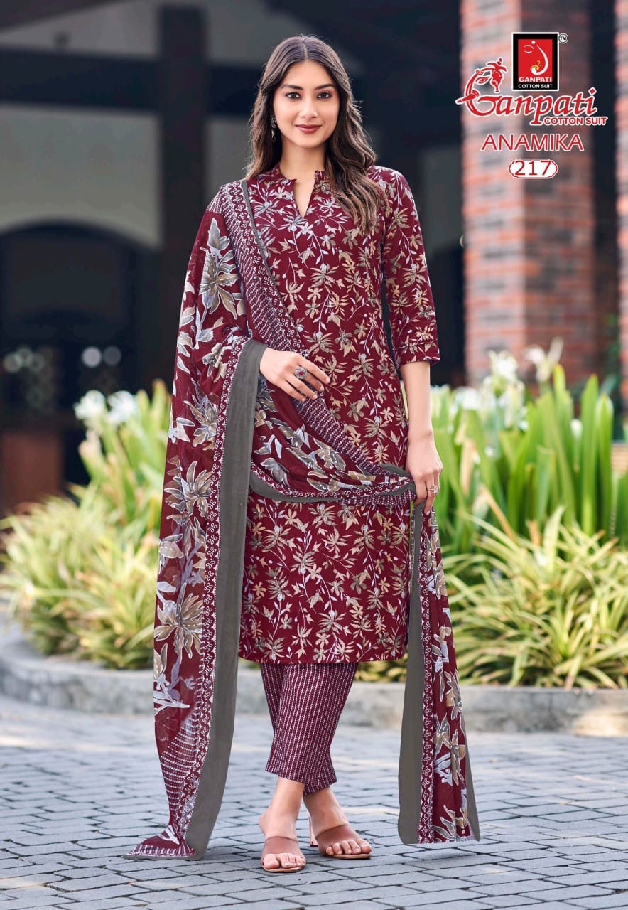 Anamika Vol 2 Ganpati Readymade Cotton Pant Suits Wholesaler Ahmedabad
