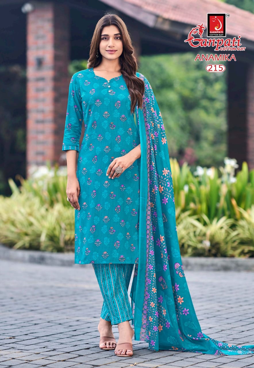 Anamika Vol 2 Ganpati Readymade Cotton Pant Suits Wholesaler Ahmedabad