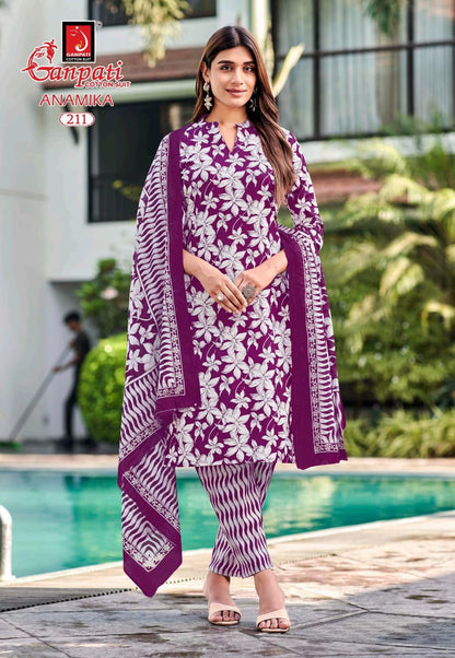 Anamika Vol 2 Ganpati Readymade Cotton Pant Suits Wholesaler Ahmedabad