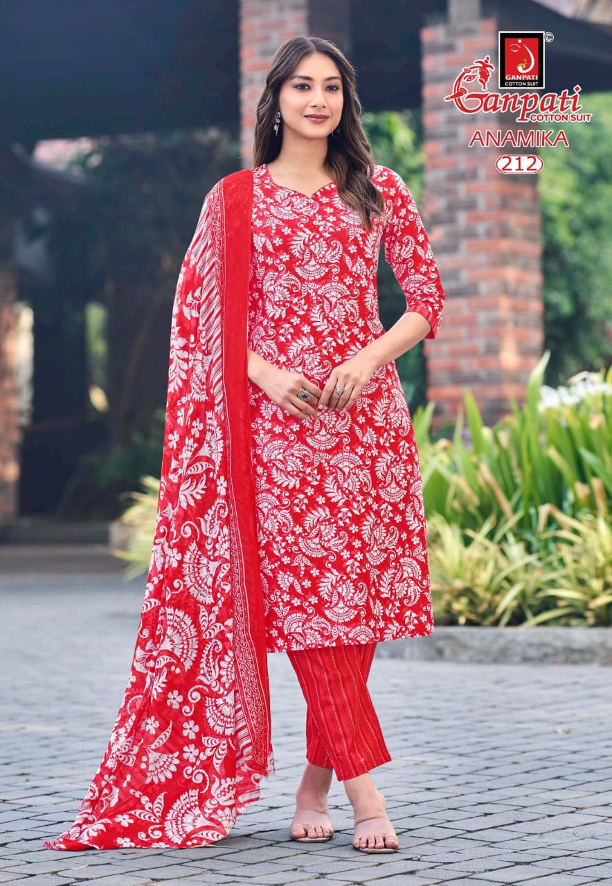Anamika Vol 2 Ganpati Readymade Cotton Pant Suits Wholesaler Ahmedabad
