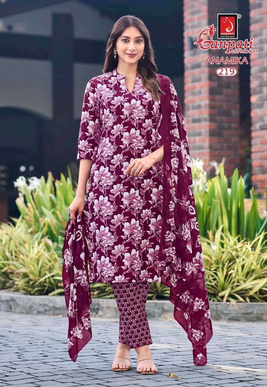 Anamika Vol 2 Ganpati Readymade Cotton Pant Suits Wholesaler Ahmedabad