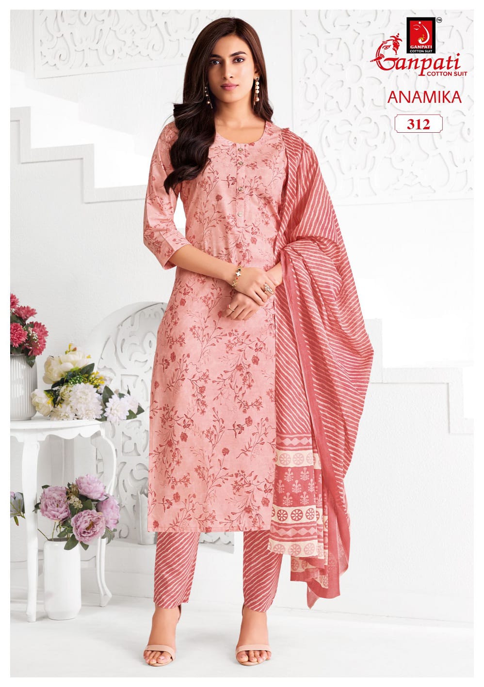 Anamika Vol 3 Ganpati Readymade Cotton Pant Suits Exporter India