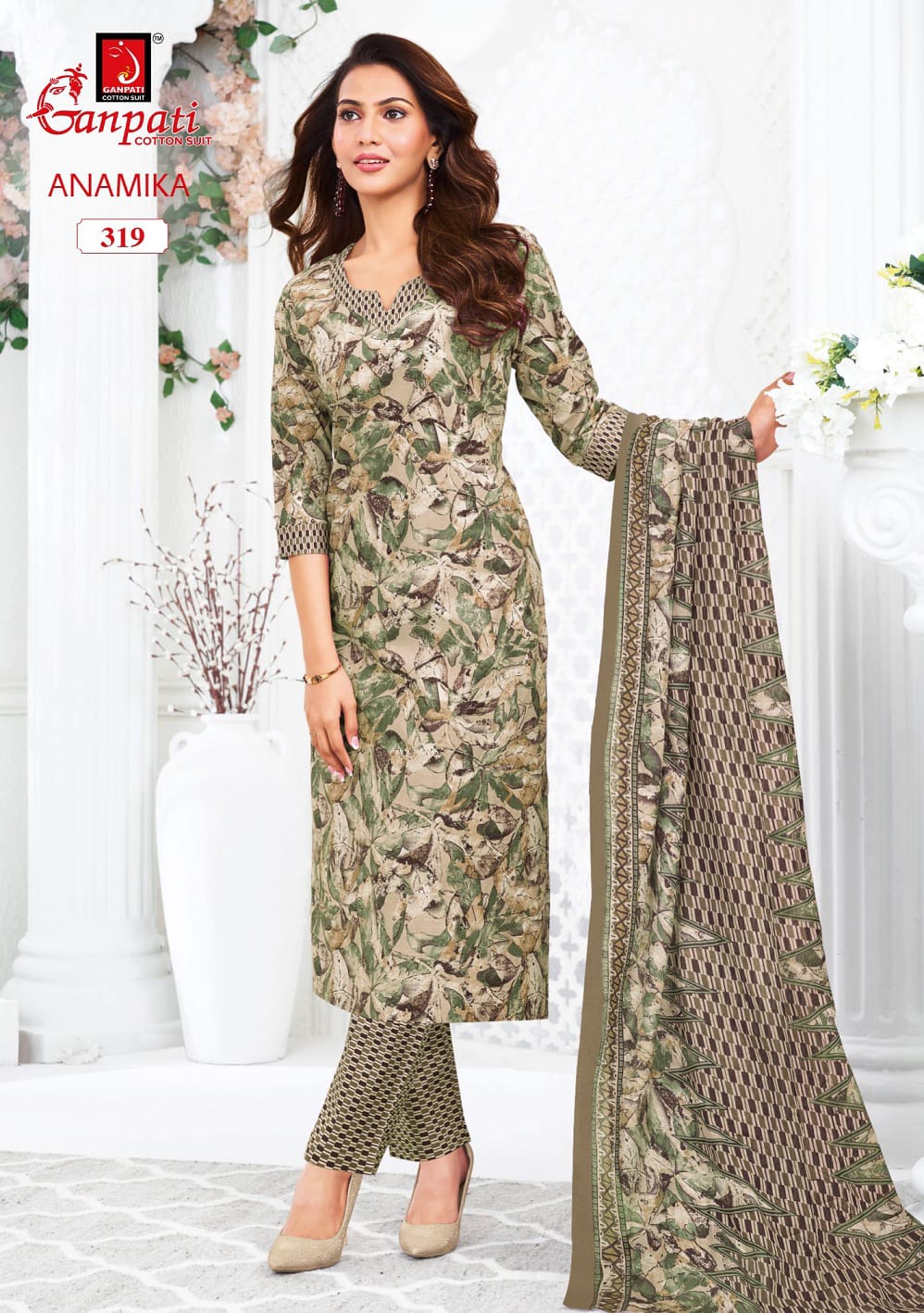 Anamika Vol 3 Ganpati Readymade Cotton Pant Suits Exporter India