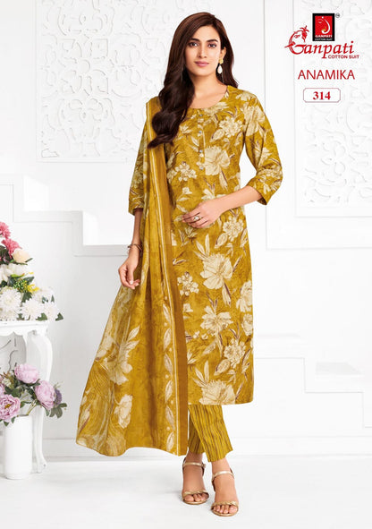 Anamika Vol 3 Ganpati Readymade Cotton Pant Suits Exporter India
