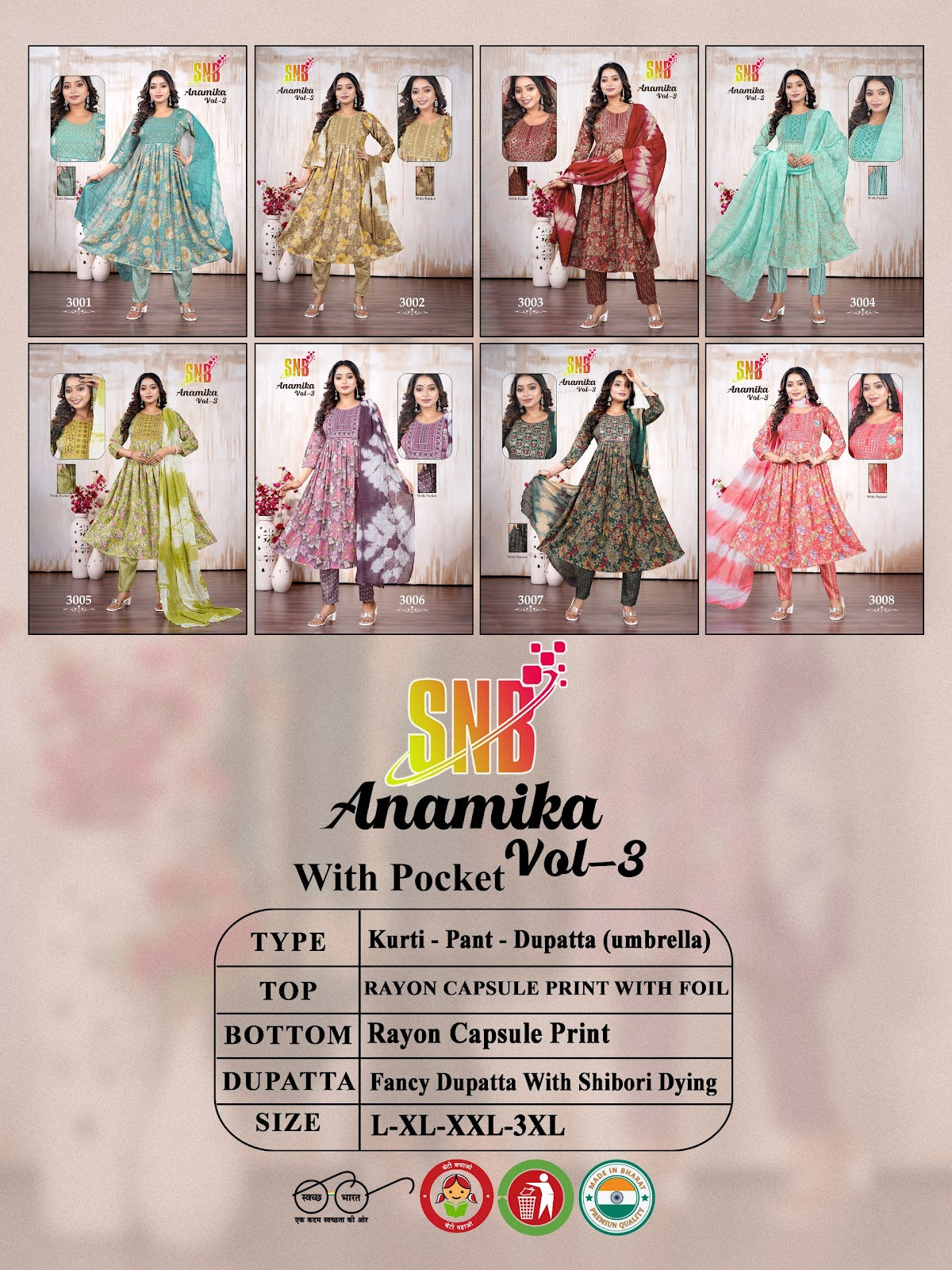 Anamika Vol 3 Snb Capsule Readymade Pant Style Suits Wholesaler