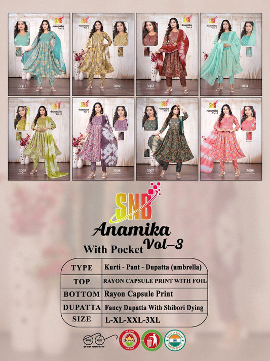Anamika Vol 3 Snb Capsule Readymade Pant Style Suits Wholesaler