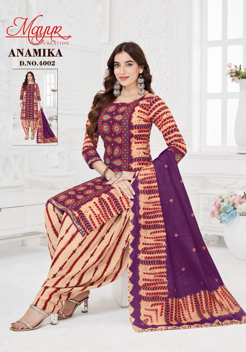 Anamika Vol 4 Mayur Creation Cotton Cotton Dress Material Exporter Ahmedabad