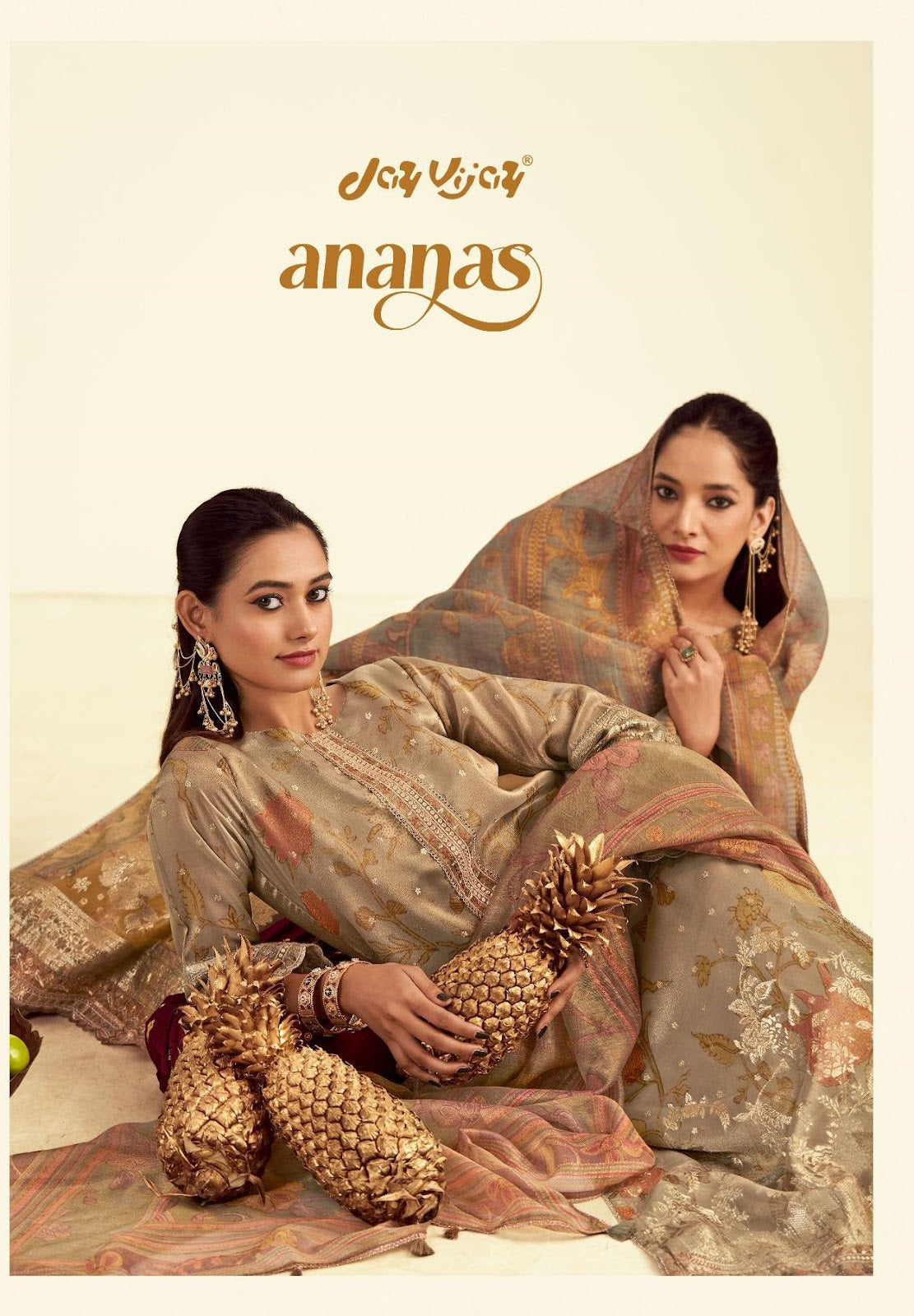 Ananas Jay Vijay Tissue Pant Style Suits Supplier Ahmedabad