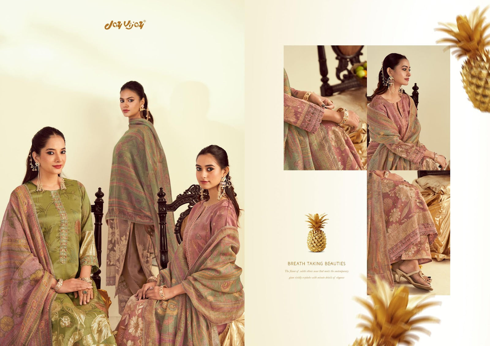 Ananas Jay Vijay Tissue Pant Style Suits Supplier Ahmedabad