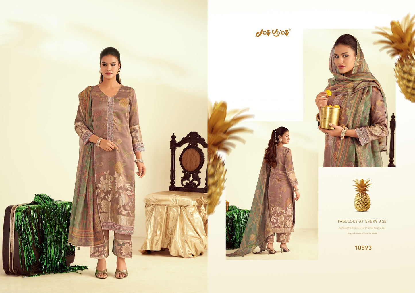 Ananas Jay Vijay Tissue Pant Style Suits Supplier Ahmedabad