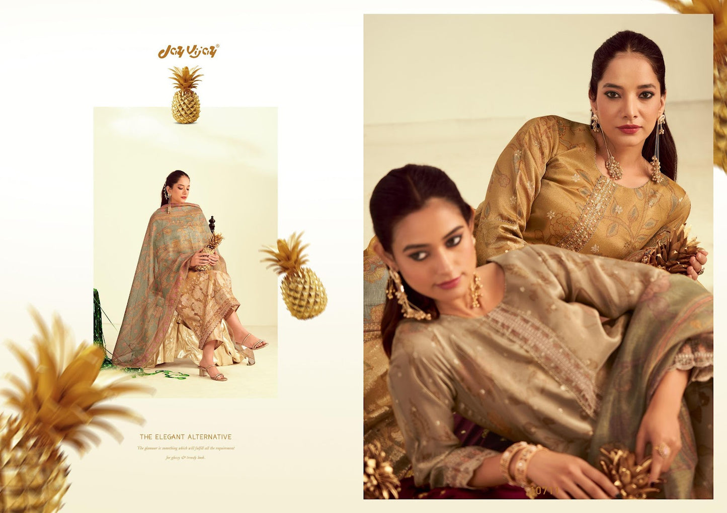 Ananas Jay Vijay Tissue Pant Style Suits Supplier Ahmedabad