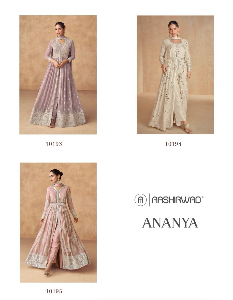 Ananaya Aashirwad Creation Georgette Readymade Suits Wholesale Price