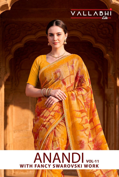 Anandi Vol 11 Vallabhi Lite Weightless Sarees Exporter