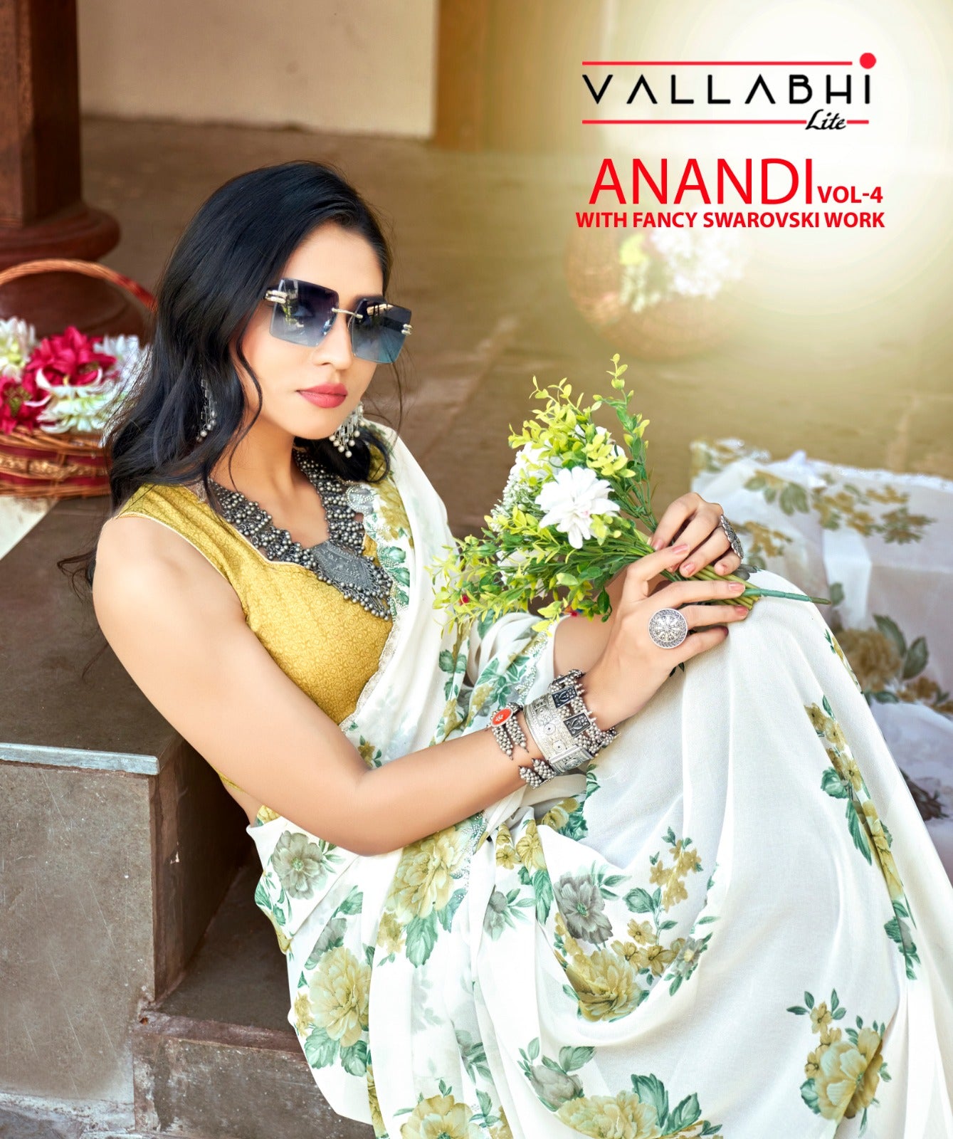 Anandi Vol 4 Vallabhi Lite Georgette Sarees Exporter
