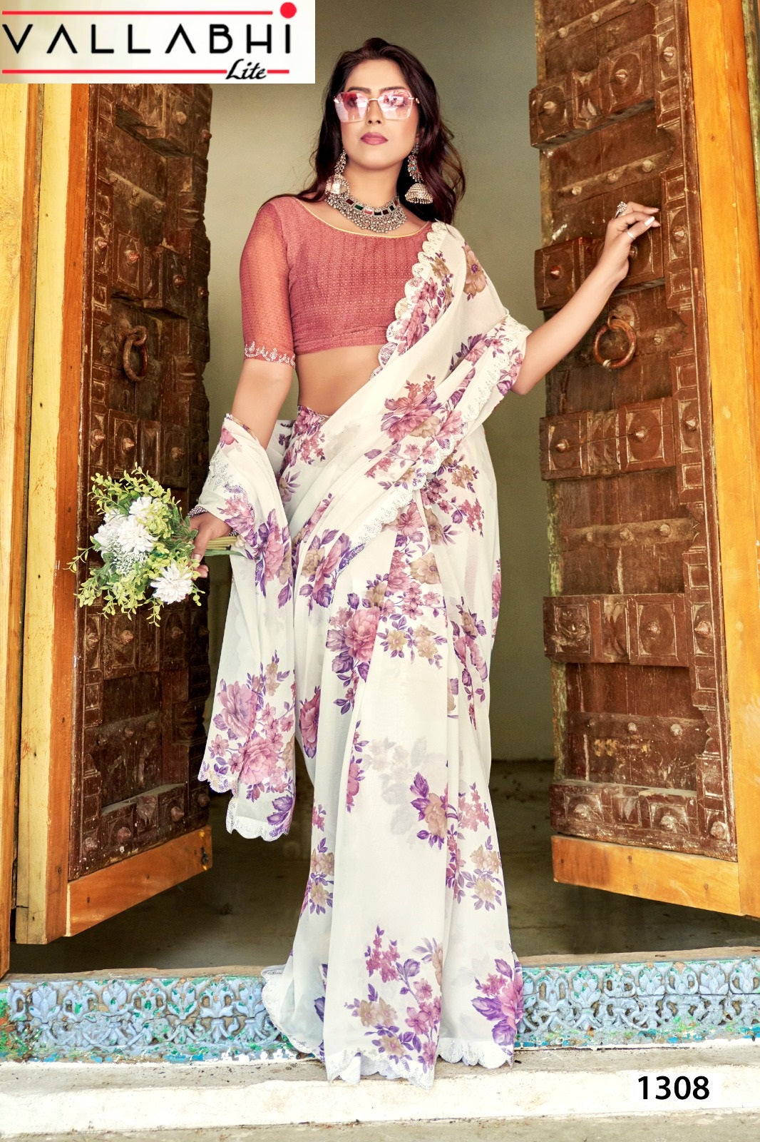 Anandi Vol 4 Vallabhi Lite Georgette Sarees Exporter