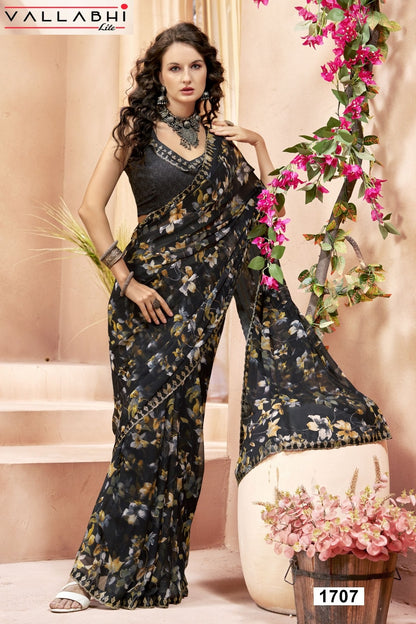 Anandi Vol 9 Vallabhi Lite Georgette Sarees Exporter India