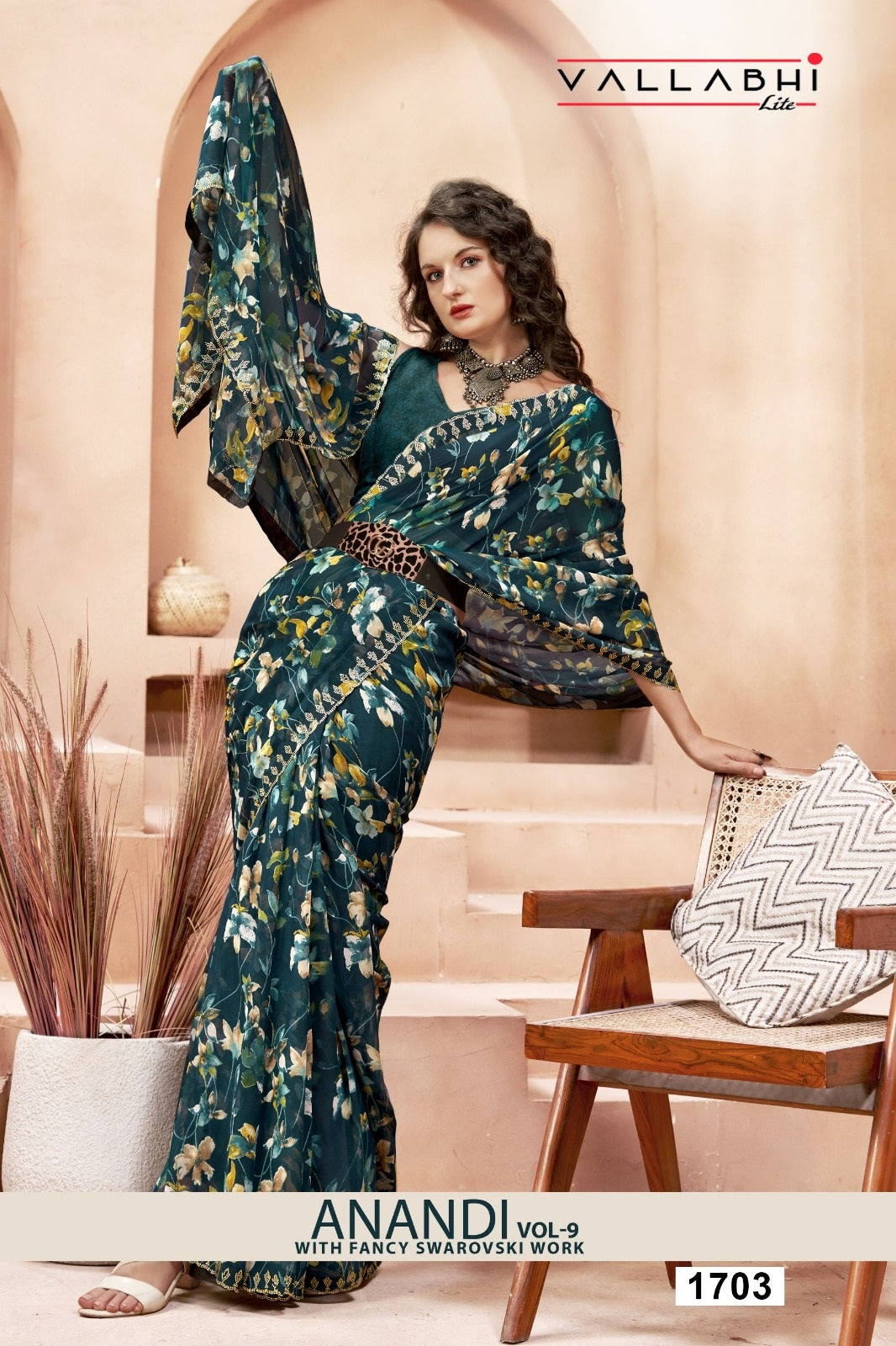 Anandi Vol 9 Vallabhi Lite Georgette Sarees Exporter India