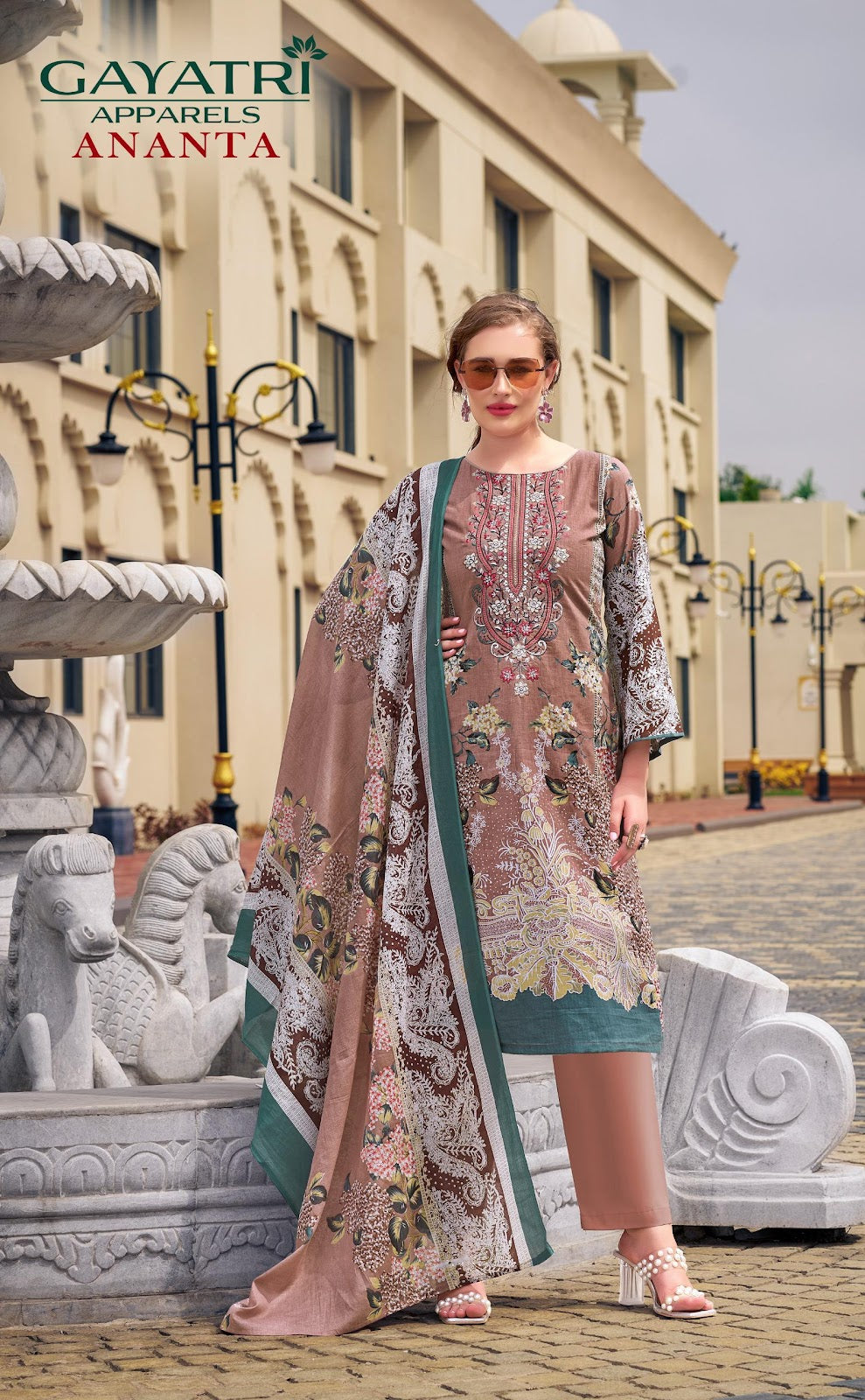 Ananta Vol 1 Gayatri Cambric Cotton Karachi Salwar Suits Supplier Gujarat