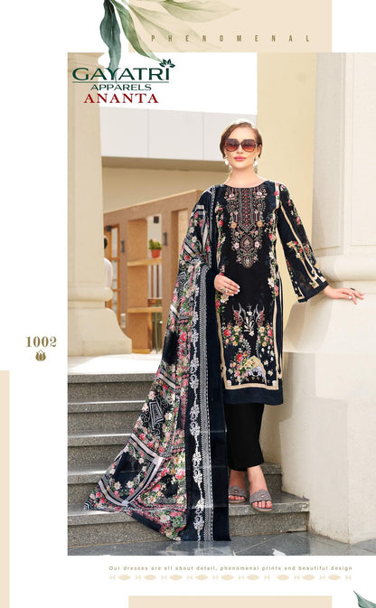 Ananta Vol 1 Gayatri Cambric Cotton Karachi Salwar Suits Supplier Gujarat