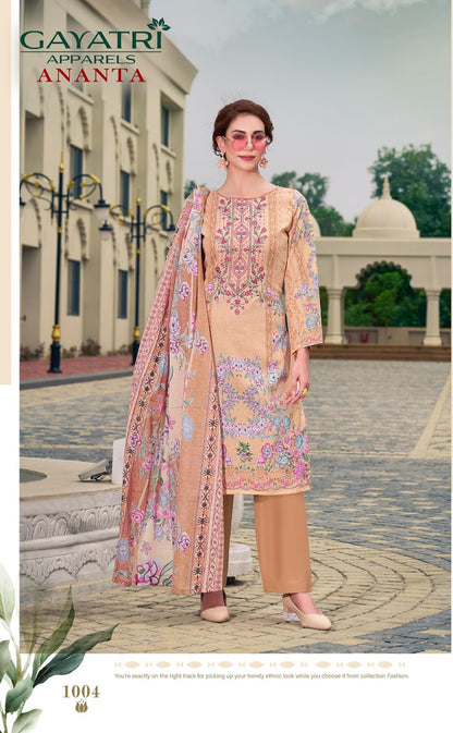 Ananta Vol 1 Gayatri Cambric Cotton Karachi Salwar Suits Supplier Gujarat