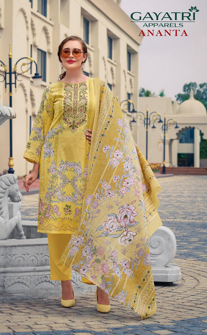 Ananta Vol 1 Gayatri Cambric Cotton Karachi Salwar Suits Supplier Gujarat