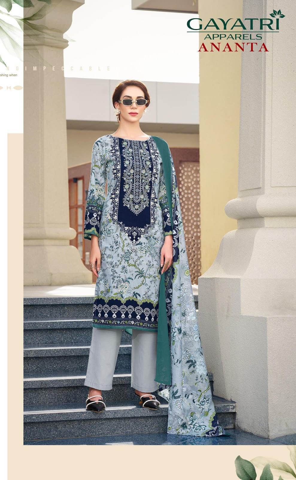 Ananta Vol 1 Gayatri Cambric Cotton Karachi Salwar Suits Supplier Gujarat
