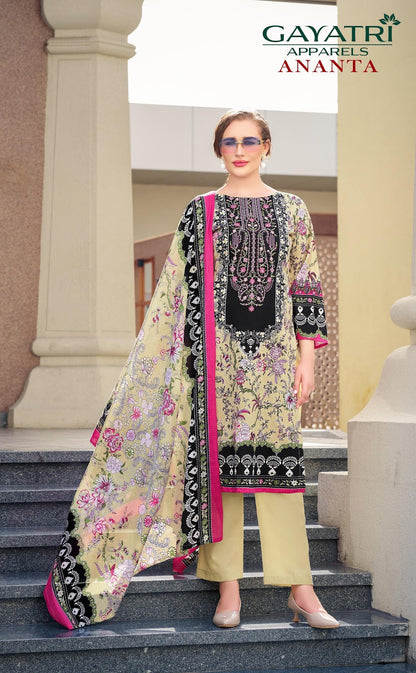 Ananta Vol 1 Gayatri Cambric Cotton Karachi Salwar Suits Supplier Gujarat