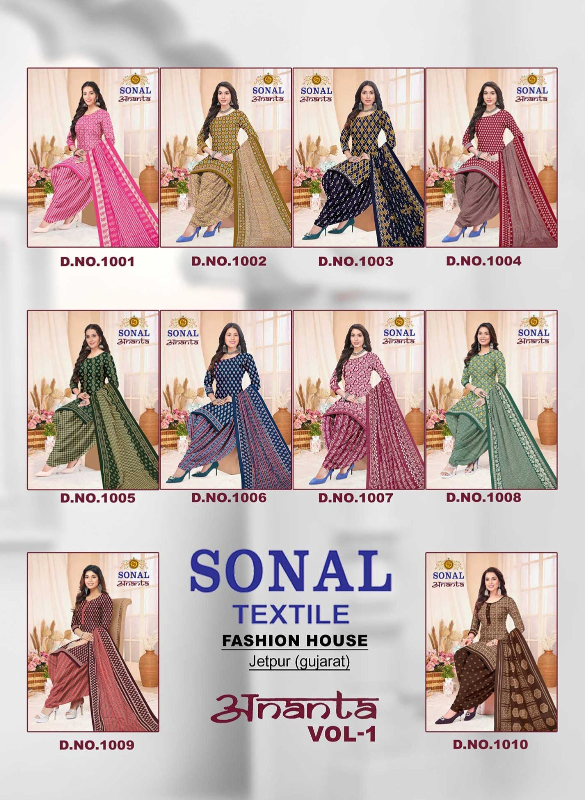 Ananta Vol 1 Sonal Textile Cotton Dress Material Wholesaler India
