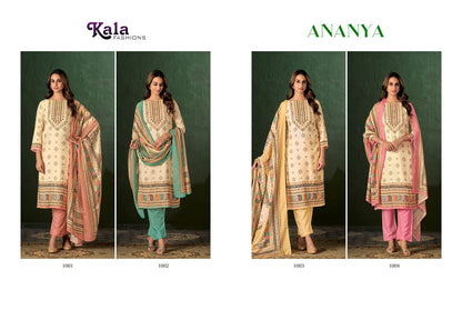 Ananya Kala Fashion Muslin Pant Style Suits Wholesaler Ahmedabad