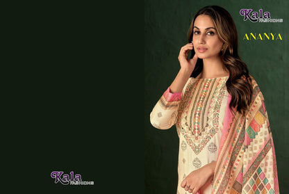 Ananya Kala Fashion Muslin Pant Style Suits Wholesaler Ahmedabad