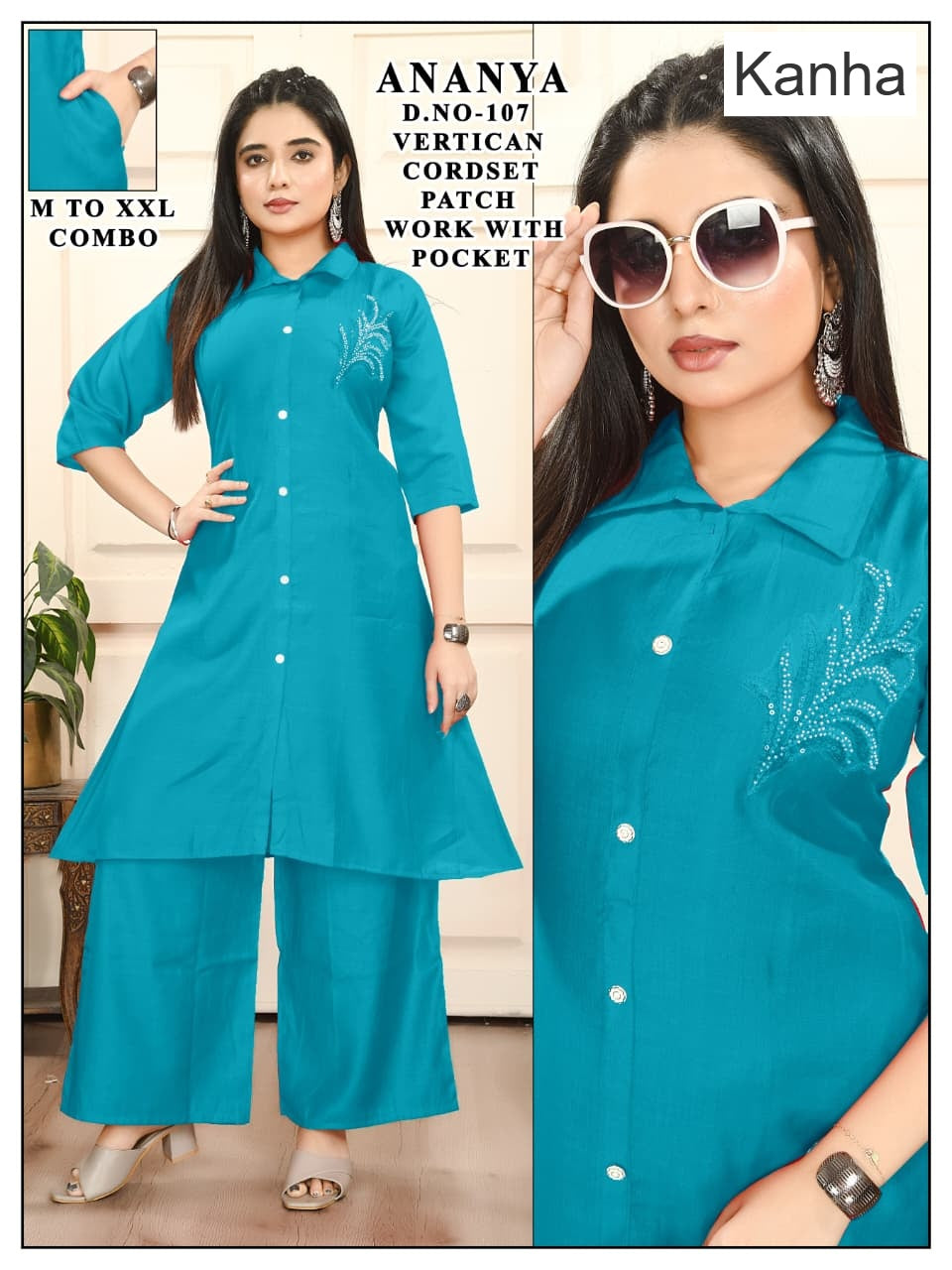 Ananya Kanha Vertican Co Ord Set Exporter Ahmedabad