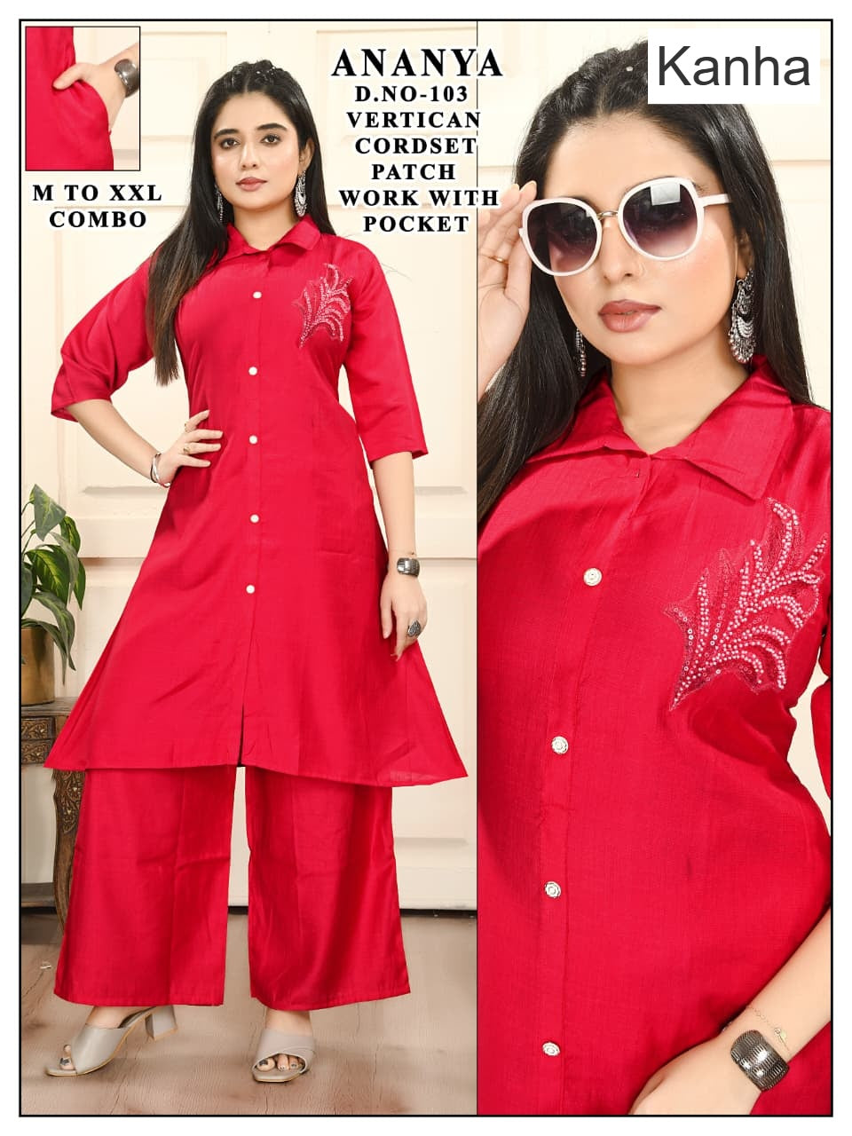 Ananya Kanha Vertican Co Ord Set Exporter Ahmedabad