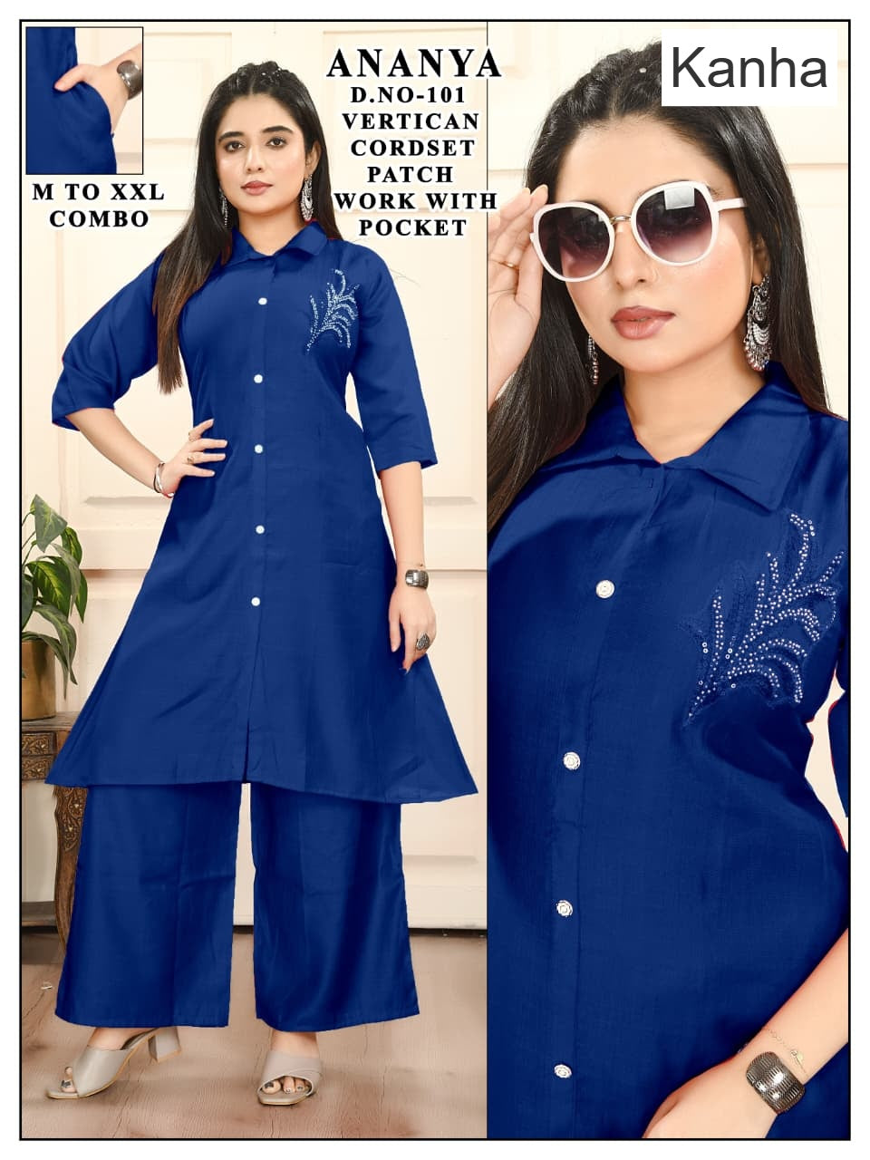 Ananya Kanha Vertican Co Ord Set Exporter Ahmedabad
