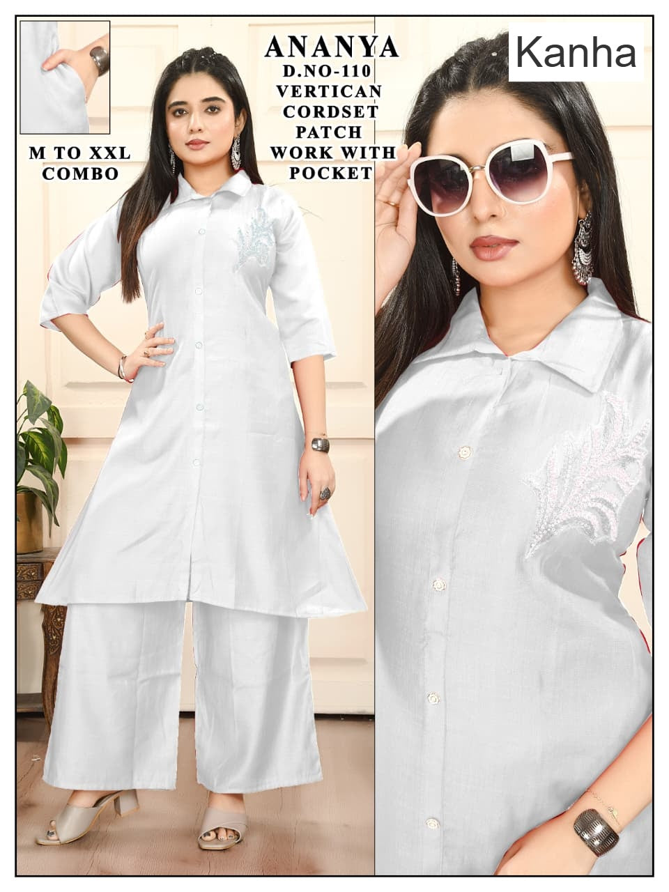 Ananya Kanha Vertican Co Ord Set Exporter Ahmedabad