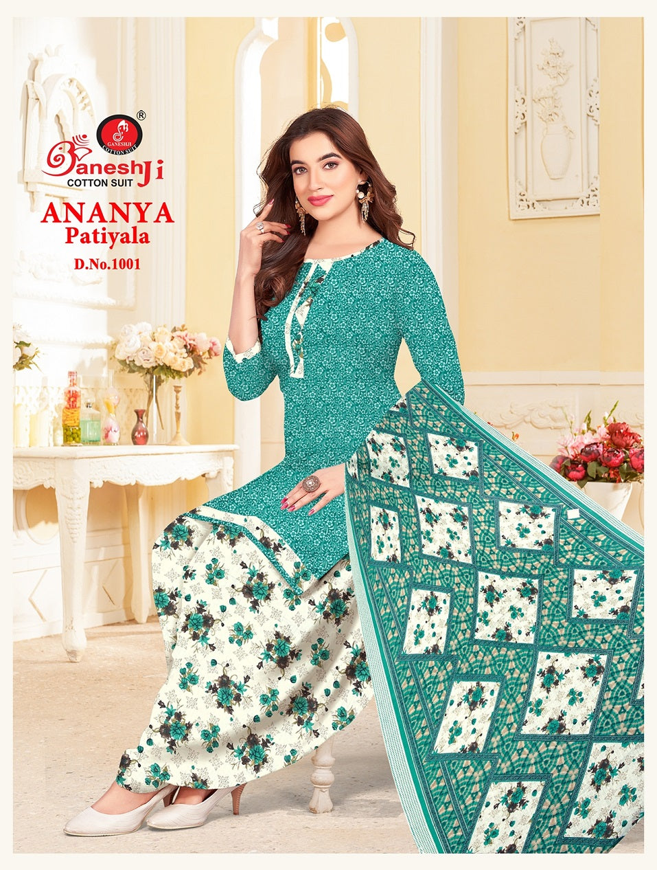 Ananya Patiyala Vol 1 Ganeshji Cotton Dress Material Wholesaler