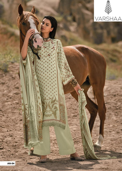 Ananya Varshaa Muslin Pant Style Suits Exporter