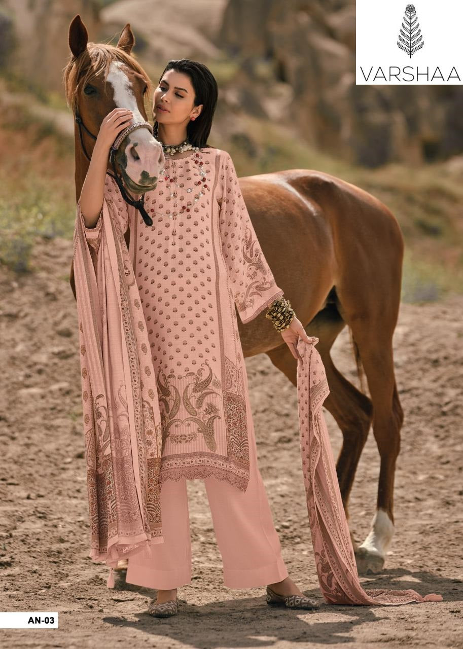 Ananya Varshaa Muslin Pant Style Suits Exporter