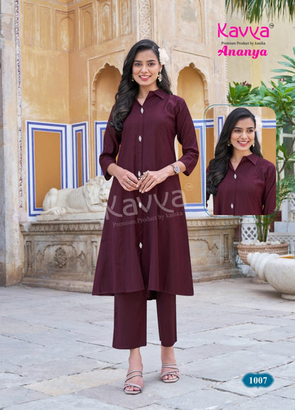 Ananya Vol 1 Kavya Vatican Co Ord Set Wholesaler Gujarat