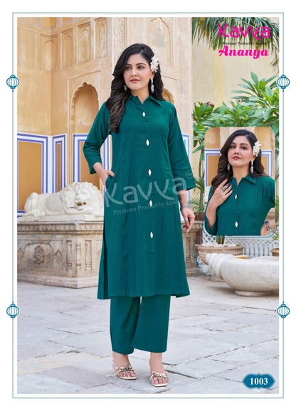 Ananya Vol 1 Kavya Vatican Co Ord Set Wholesaler Gujarat