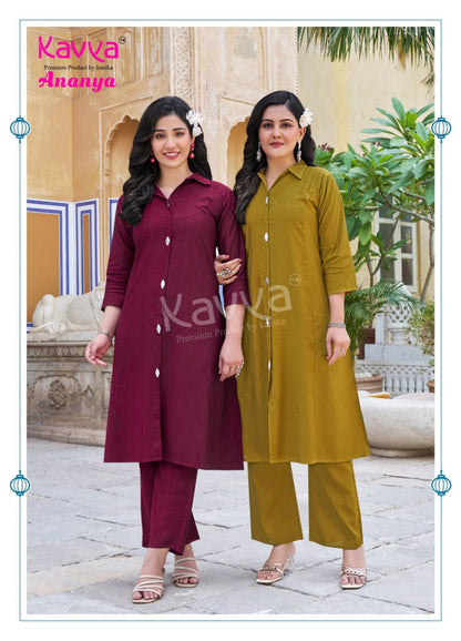 Ananya Vol 1 Kavya Vatican Co Ord Set Wholesaler Gujarat