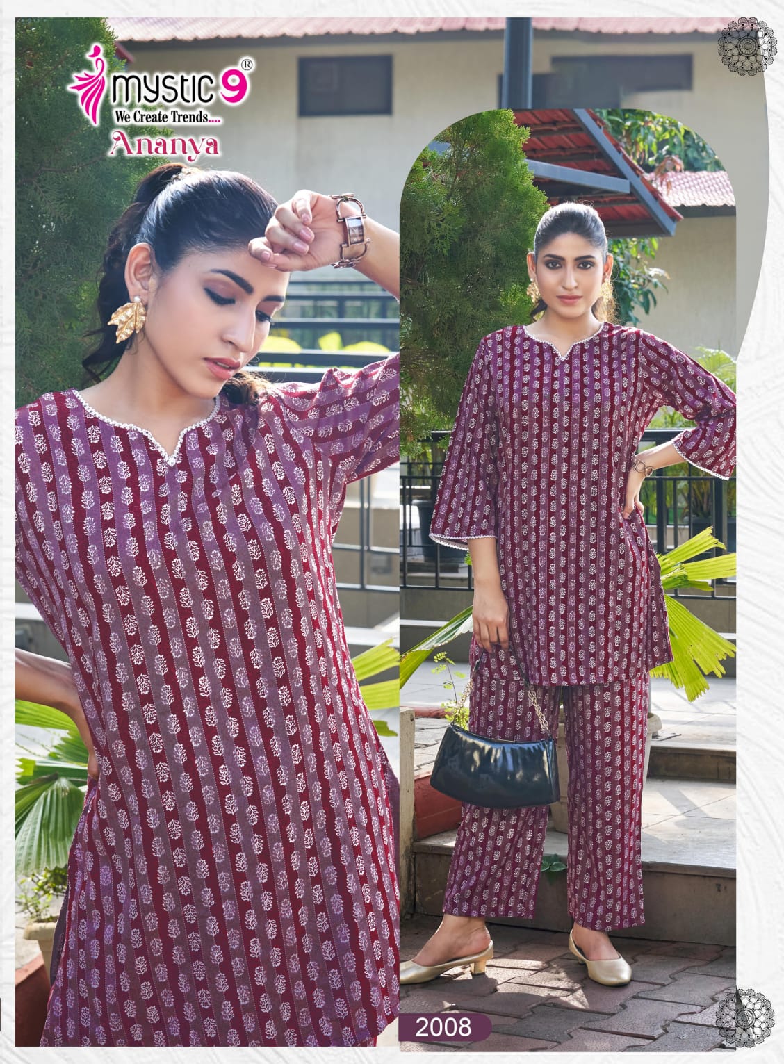 Ananya Vol 1 Mystic 9 Viscose Co Ord Set Wholesaler Ahmedabad