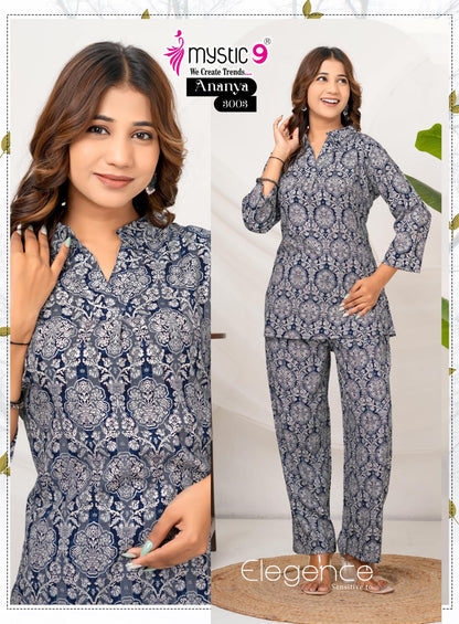 Ananya Vol 1 Mystic 9 Viscose Co Ord Set Wholesaler Ahmedabad