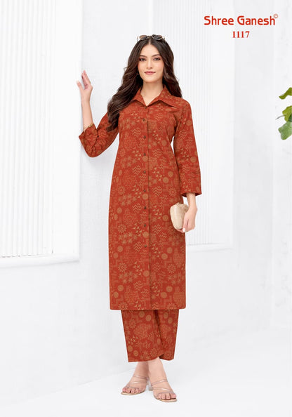 Ananya Vol 1 Shree Ganesh Cotton Co Ord Set Exporter