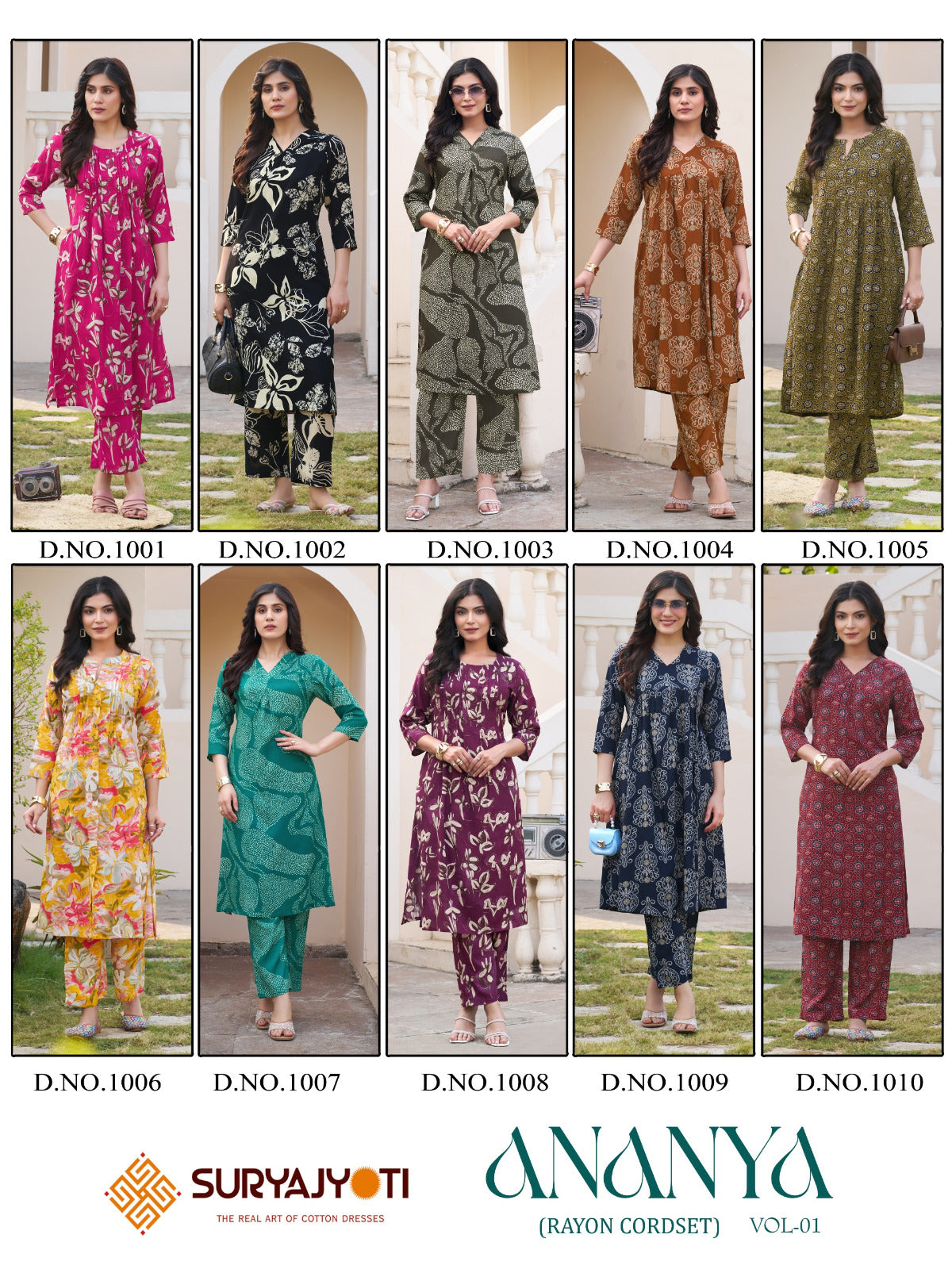 Ananya Vol 1 Suryajyoti Rayon Co Ord Set Exporter India