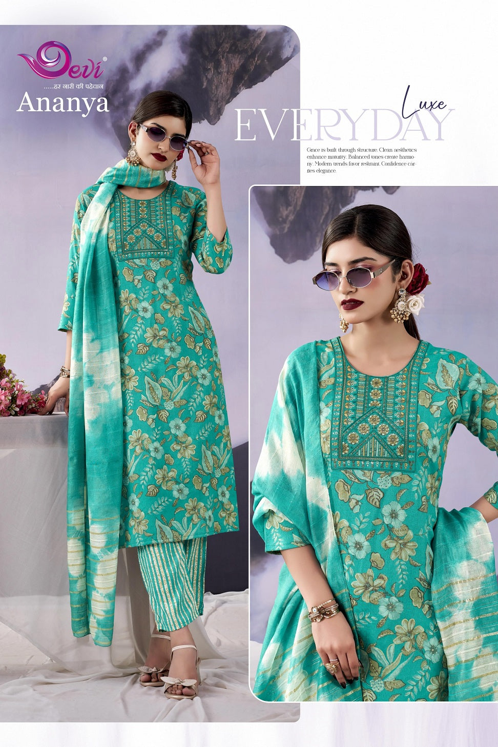Ananya Vol 3 Devi Capsule Rayon Readymade Pant Style Suits Exporter India